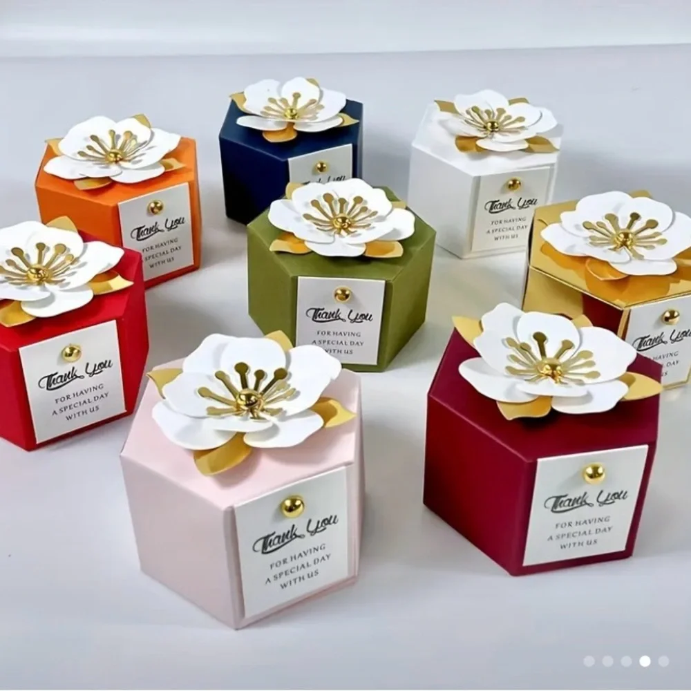 Thank You Floral Lid Gift Boxes - Multi Color Set